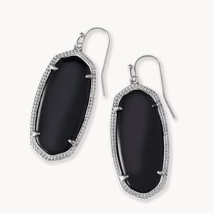Kendra Scott Silver and Black Earrings